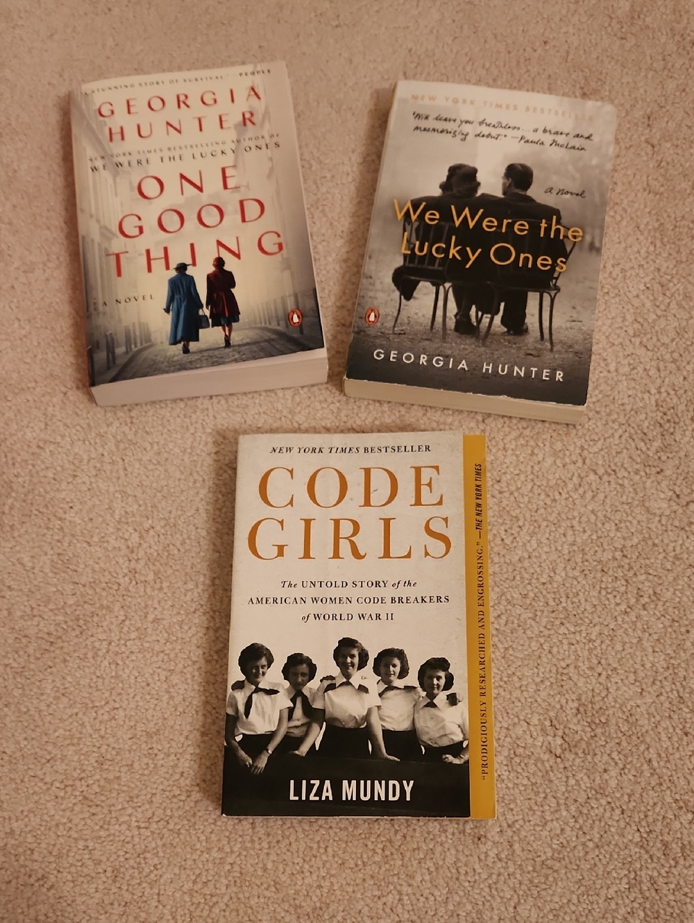 Three WWII Era Books - Georgia Hunter & Liza Mundy